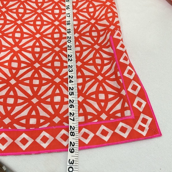 GRETCHEN SCOTT WOMEN TUNIC ORANGE PINK GEOMETRIC PRINT SZ SMALL - Picture 7 of 10